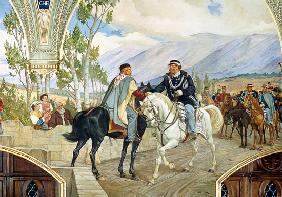 The Meeting Between Giuseppe Garibaldi (1807-82) and King Vittorio Emanuele II (1820-78) on the 26th 1886