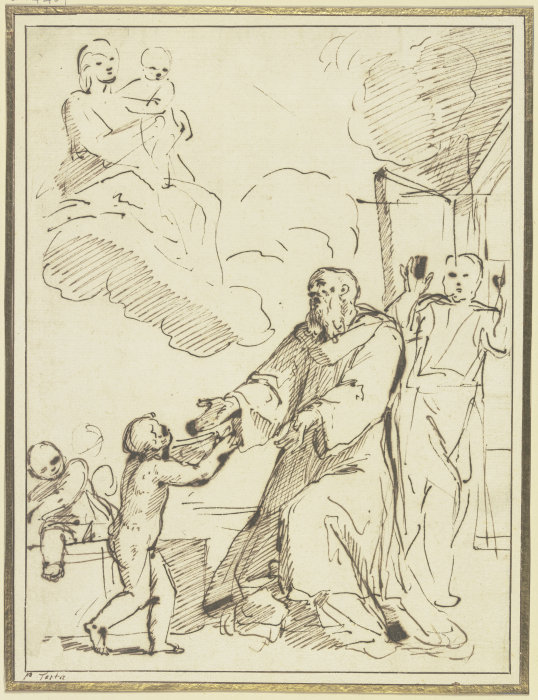 Der Heilige Nikolaus von Bari erweckt drei Knaben vom Tode von Pietro Antonio de Pietri