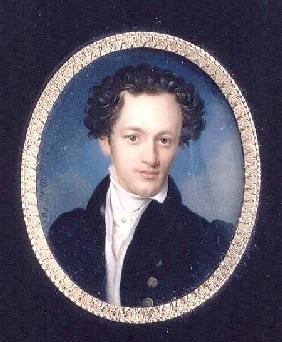 Portrait of an unknown man in a blue tail-coat 1829