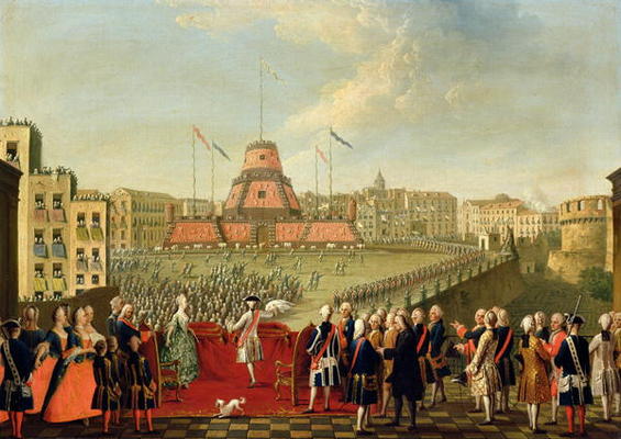 Fete at Naples on the Occasion of the Marriage of King Ferdinand I (1751-1825) to the Archduchess Ma von Pietro Fabris
