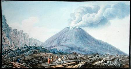 View of the Atrio di Cavallo between Somma and Vesuvius, plate 33 from 'Campi Phlegraei: Observation von Pietro Fabris