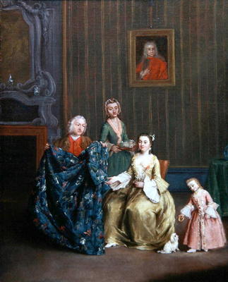 The Tailor, 1742-43 (oil on canvas) von Pietro Longhi