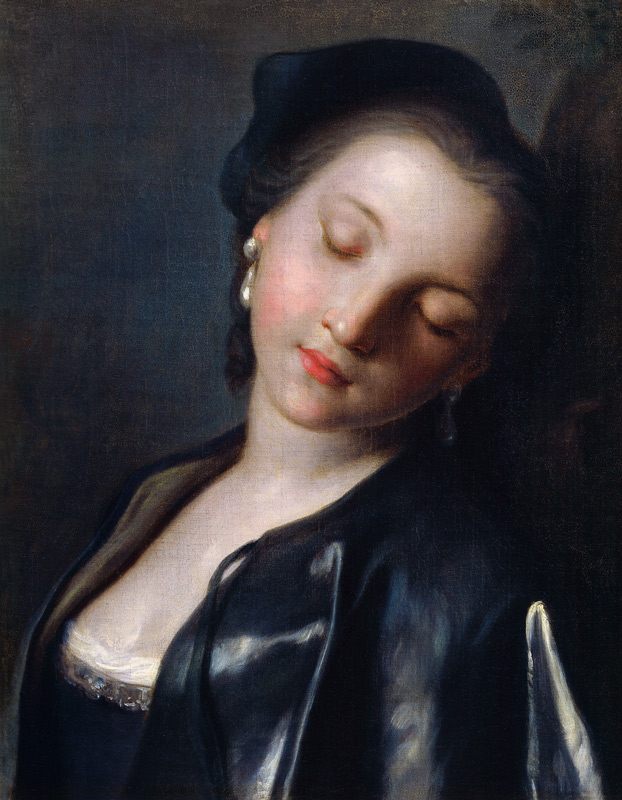 Schlafende junge Frau von Pietro Antonio Rotari