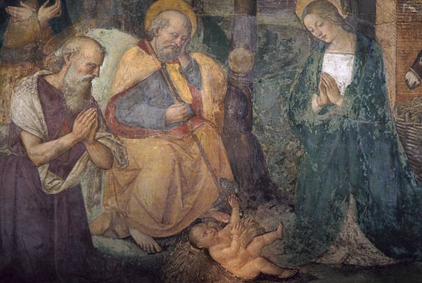 Pinturicchio / Adoration of the Child von Pinturicchio