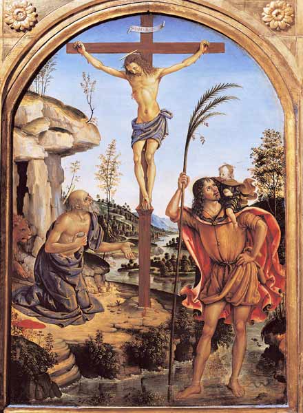 Pinturicchio / Christ with Saints von Pinturicchio