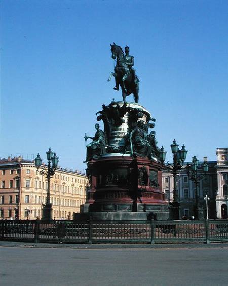 Equestrian monument to Tsar Nicholas I (1796-1855) 1856-59 (photo) von Piotr Klodt