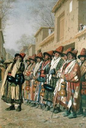 Dervishes' Chorus Begging Alms in Tashkent 1870