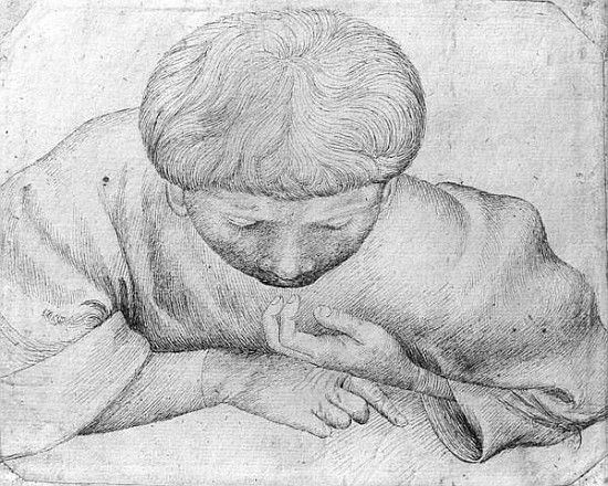 Boy reading, from the The Vallardi Album von Pisanello