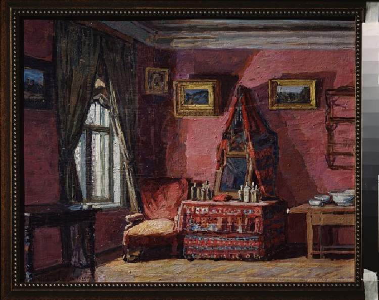 Schlafzimmer im Haus des Komponisten Pjotr Tschaikowski in Klin von PjotrIwanowitsch Petrowitschew