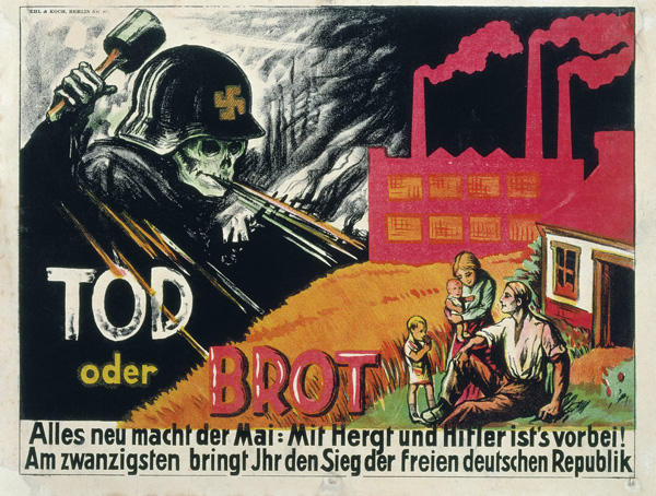 Tod oder Brot. SPD-Wahlplakat von Plakatkunst