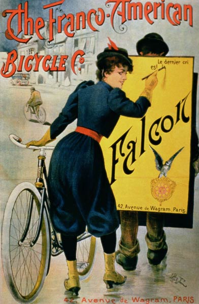 Poster advertising 'The Franco-American Bicycle Co.', Paris von Plakatkunst