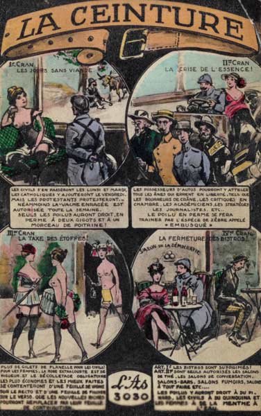 Satirical poster on the restrictions during the First World War von Plakatkunst