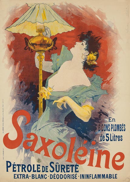 Poster advertising 'Saxoleine Safety Lamp Oil' von Plakatkunst