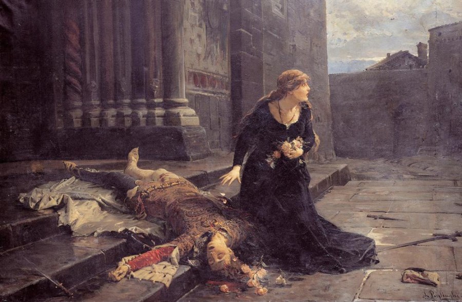 Der Tod des Gianmaria Visconti vor der Kirche s. Gottardo in von Ludovico Pogliaghi