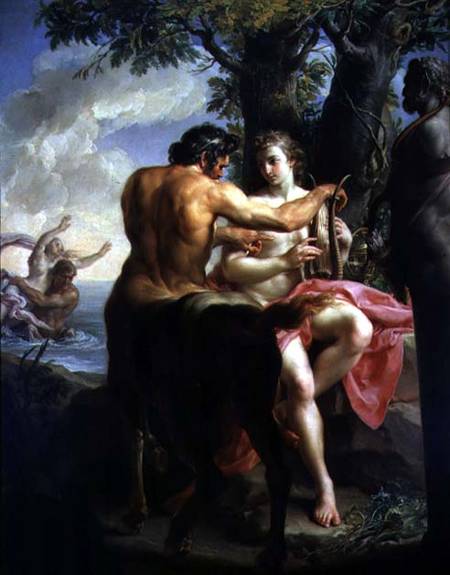 The Education of Achilles by Chiron von Pompeo Girolamo Batoni