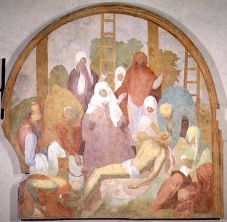 Deposition, lunette from the fresco cycle of the Passion von Jacopo Pontormo, Carucci da