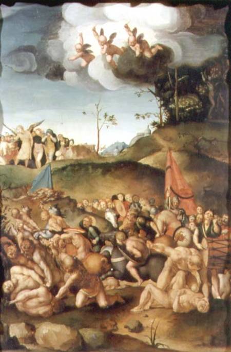 The Martyrdom of the Ten Thousand von Jacopo Pontormo, Carucci da