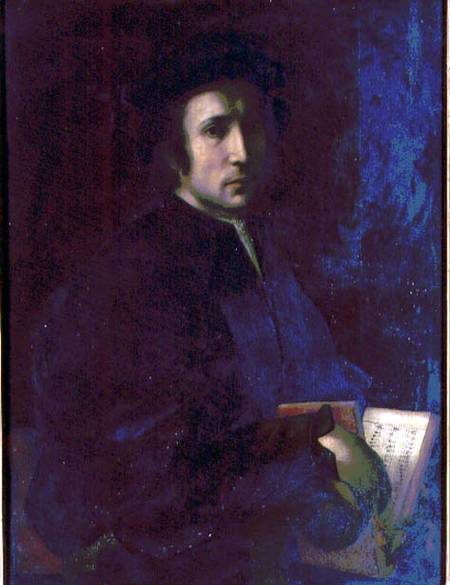Portrait of the Musician Francesco dell'Ajolle von Jacopo Pontormo, Carucci da