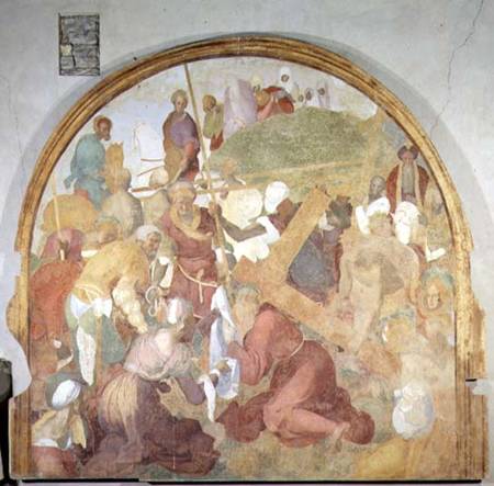 The Road to Calvary, lunette from the fresco cycle of the Passion von Jacopo Pontormo, Carucci da