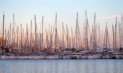 Segelschiffe im Sonnenuntergang 2016