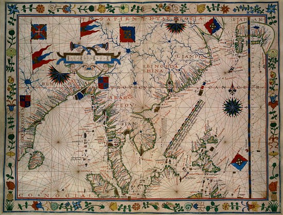 HM 41 (12) The Far East, from a portolan atlas, Fernao vaz Dourado (1520-c.1580) 1570 von Portuguese School