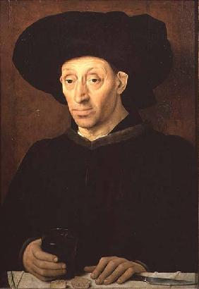 Portrait of a Man with a Glass of Wine mid 15th c