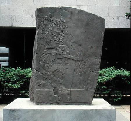 The Stela of La Mojarra, stela 1, late preclassic period, AD c.143-156, Veracruz, Mexico von Pre-Columbian