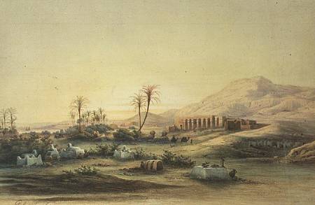Valley of the Nile with the Ruins of the Temple of Seti I von Prosper Marilhat