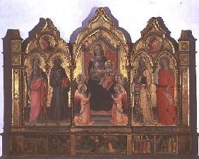 Madonna and Child enthroned with St. Catherine, St. drancis, St. Zenobius and St. Mary Magdalene (te 0532
