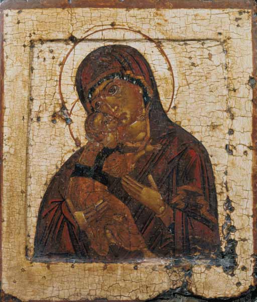 The Mother of God of Vladimir, Russian icon von Pskov school