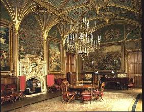 Eastnor Castle, Herefordshire: the drawing room, with furniture designed c.1840