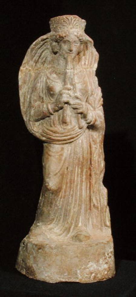 Statuette of a woman playing a double flute, from Tunisia von Punic