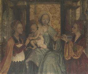 Madonna mit dem Kinde und Heiligen Barbara und Katharina