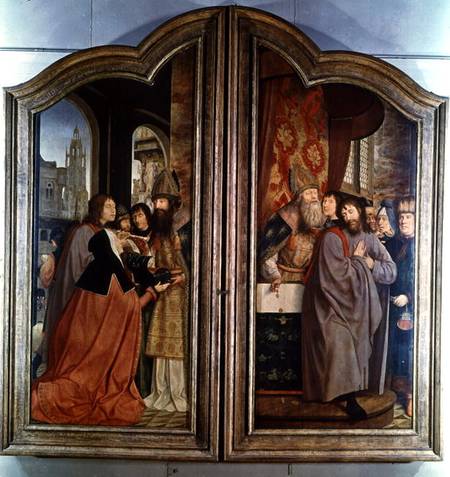 The Holy Kinship, or the Altarpiece of St. Anne, detail of the right panel depicting the Death of St von Quentin Massys or Metsys