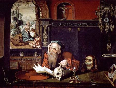 The Meditation of St. Jerome von Quentin Massys or Metsys