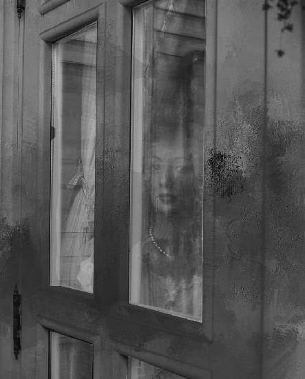Die geheimnisvolle Dame durch das Fenster