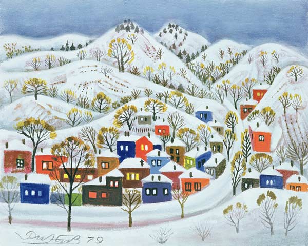 Winter, 1979 (oil on canvas)  von Radi  Nedelchev