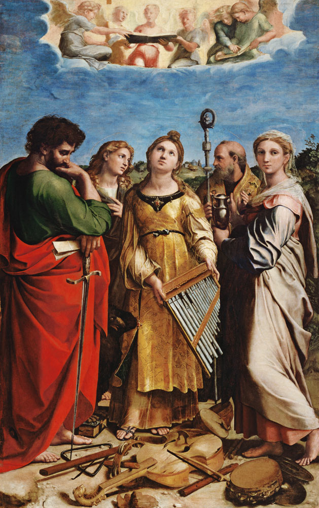 Hl. Cäcilie mit Heiligen von Raffael - Raffaello Santi