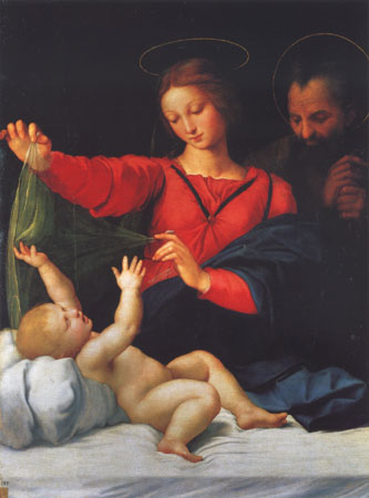 Heilige Familie (Madonna di Loreto) von Raffael - Raffaello Santi