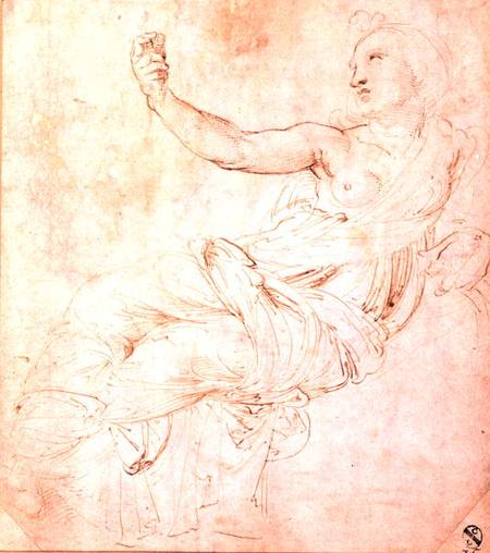 Study of Ariadne, for 'The Parnassus' von Raffael - Raffaello Santi