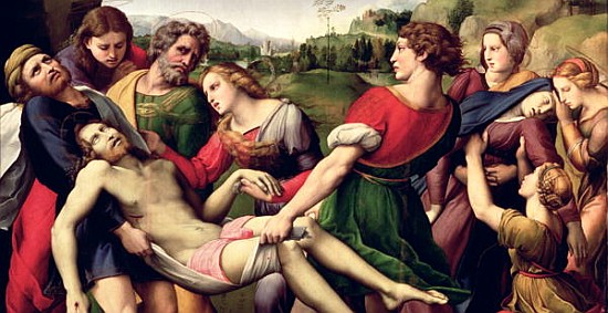 The Deposition, 1507 (detail of 62308) von Raffael - Raffaello Santi