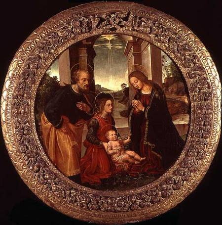 The Holy Family with an Angel von ( Raffaellino del Garbo ) Capponi