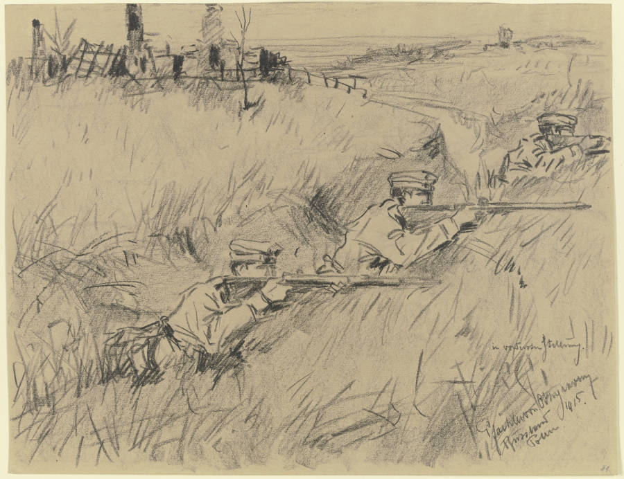 Soldaten in vorderster Stellung in Russisch-Polen von Reinhard Pfaehler von Othegraven