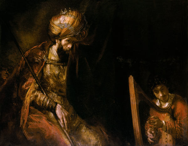 David spielt vor Saul von Rembrandt van Rijn
