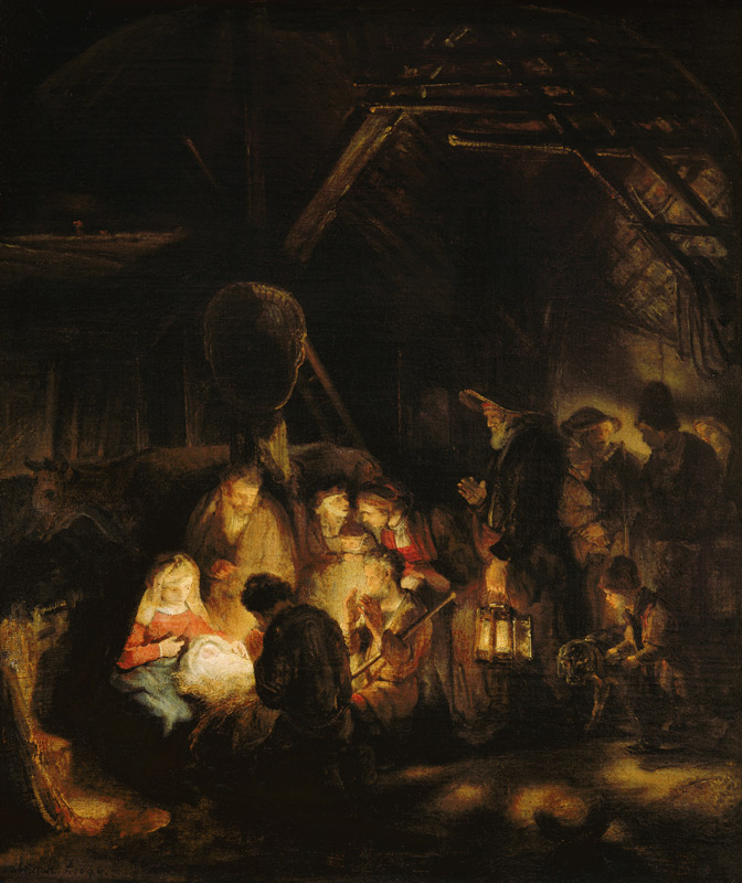 Anbetung der Hirten von Rembrandt van Rijn