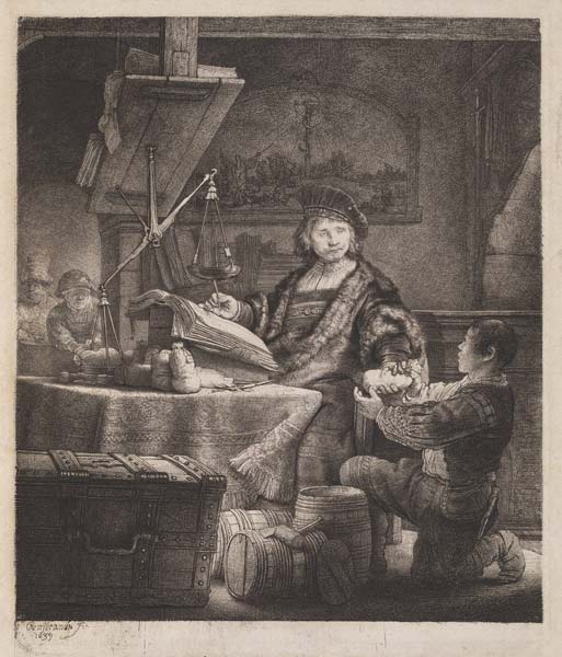 Jan Uytenbogaert, der Goldwäger von Rembrandt van Rijn