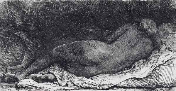 Negress Lying Down von Rembrandt van Rijn
