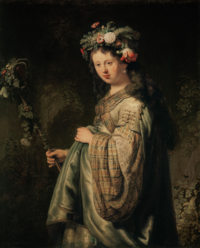 Rembrandt, Saskia als Flora von Rembrandt van Rijn