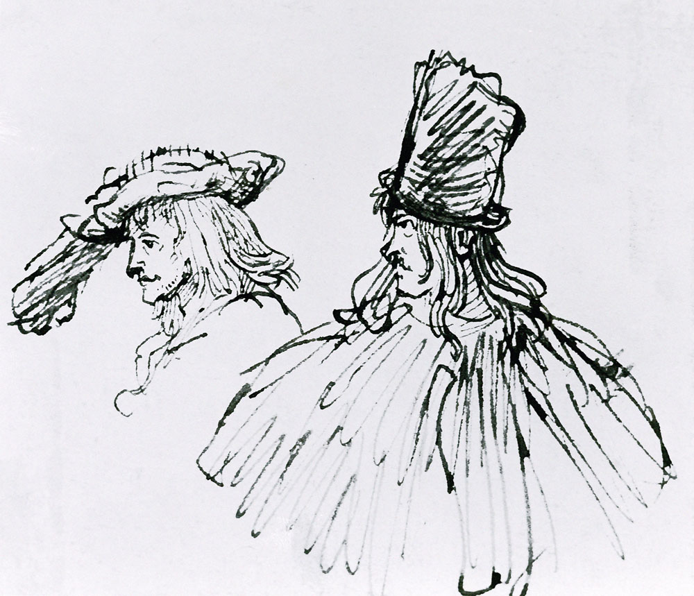 Two Actors  von Rembrandt van Rijn