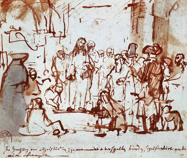 Christus und die Ehebrecherin von Rembrandt van Rijn